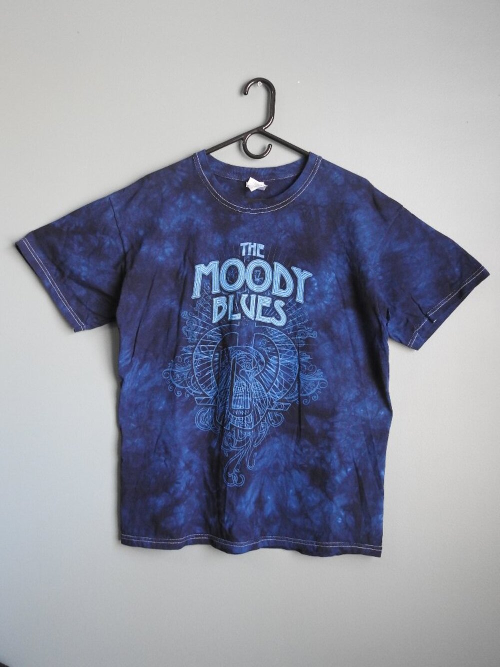 The Moody Blues Voyage 2011 Precious Cargo Tour Tee Mens Large Blue Tie Dye